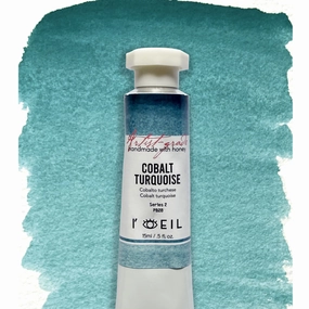 bestselling Cobalt Turquoise Pb28 - Artist Grade Handmade Honey Based Watercolor Tube 15Ml