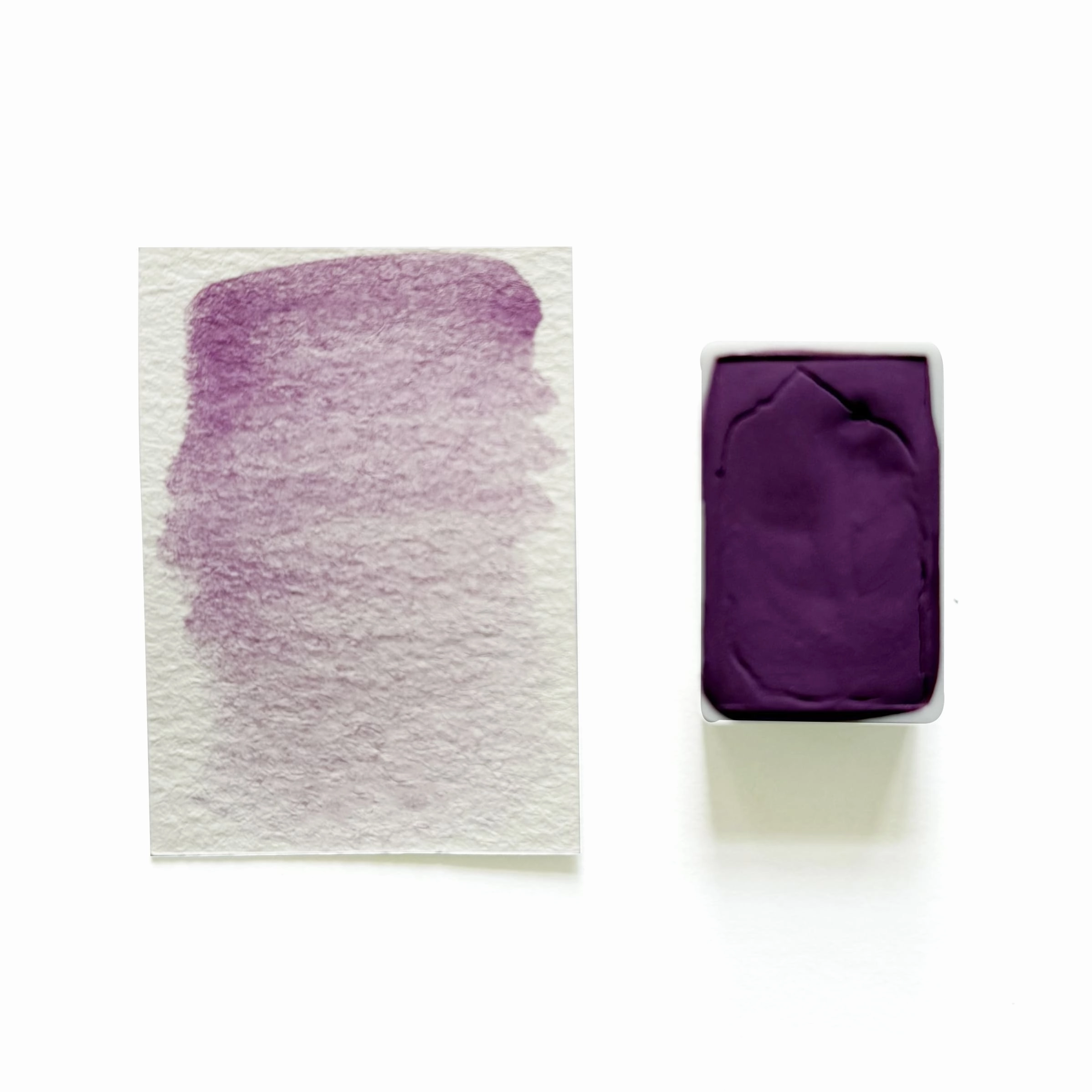 glass round Cobalt Violet Pv49 - Artist Grade Handmade Honey Based Watercolor Paint Full Pan 3.2Ml
