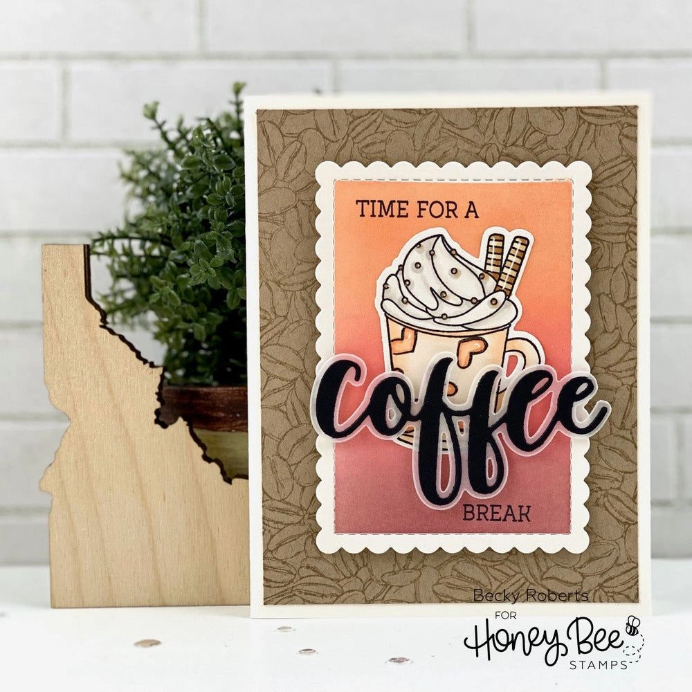 Coffee - 3X4 Stamp Set narrow bright
