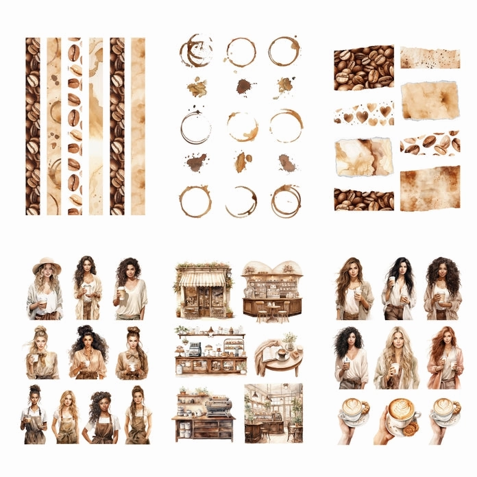 seasonal Coffee Lover Sticker Book