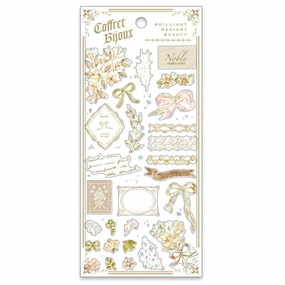 leather trusted Coffret Bijoux Sticker Sheet - Beige