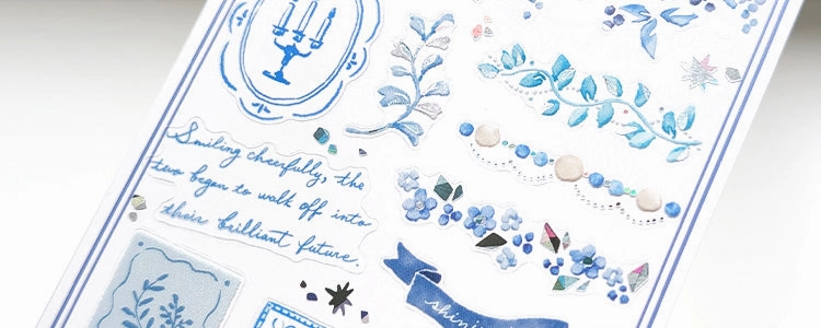 Coffret Bijoux Sticker Sheet - Blue kit wrapped