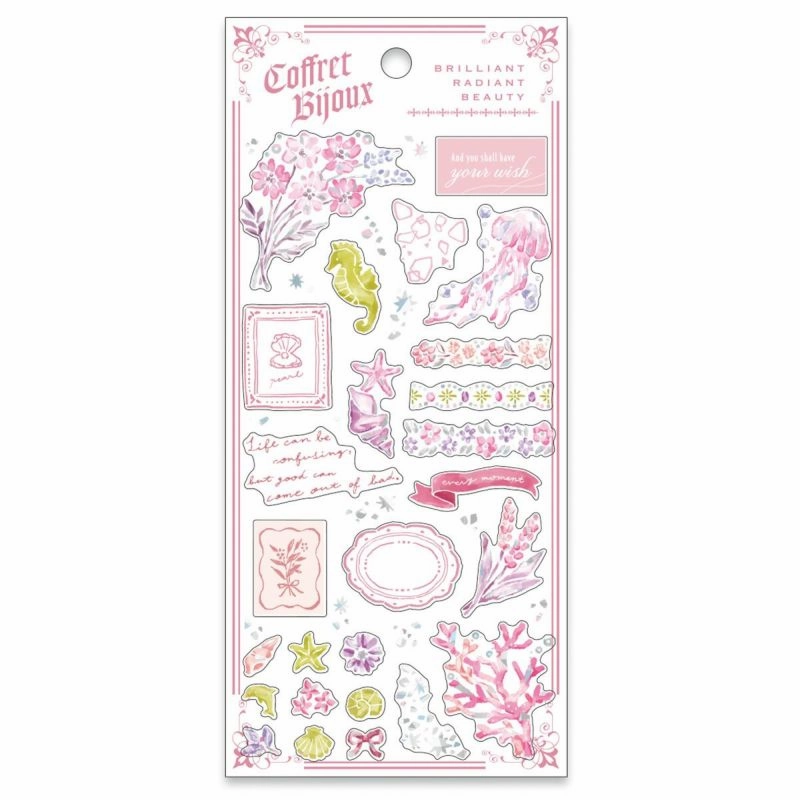 gift Coffret Bijoux Sticker Sheet - Pink