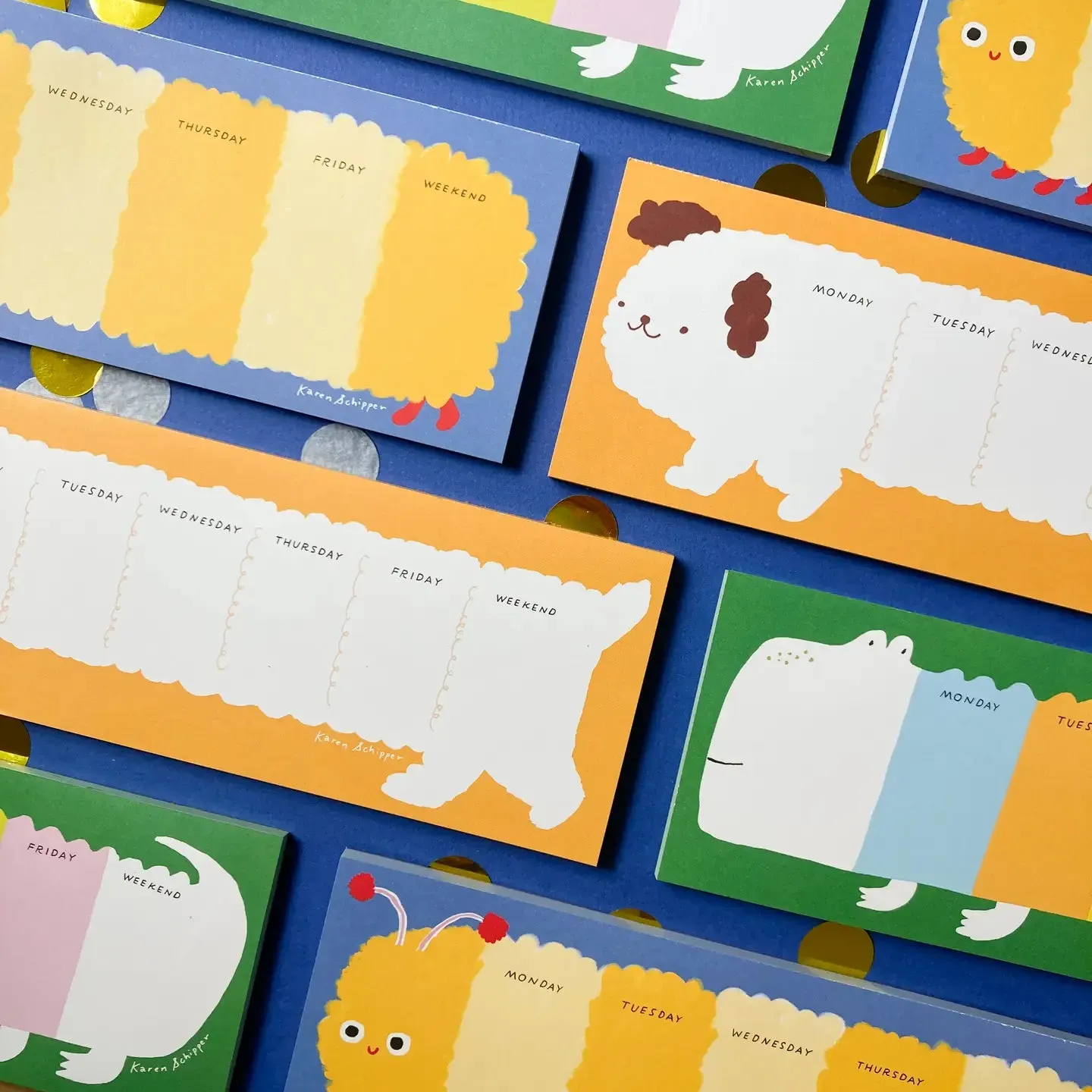 finest soft Colin Caterpillar Weekly Desk Planner
