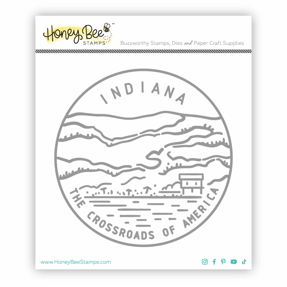 50 States Circles - 2X2 Stamp Set - Indiana fiber professional