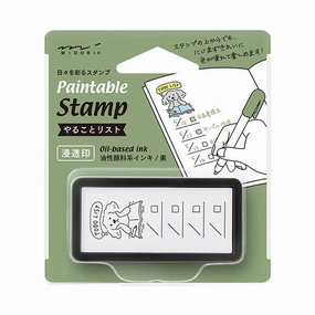 collectible trusted Midori Pre-Inked Stamp Half Size-To-Do List