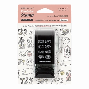 glass collectible Rotating Paintable Stamp Dial- Antique