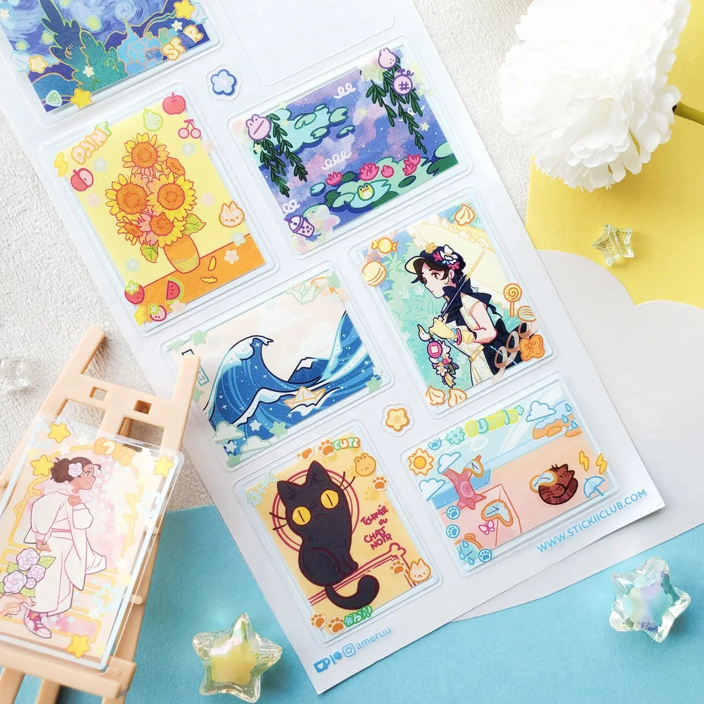 robust Stickii Kawaii Art Gallery Sticker Sheet