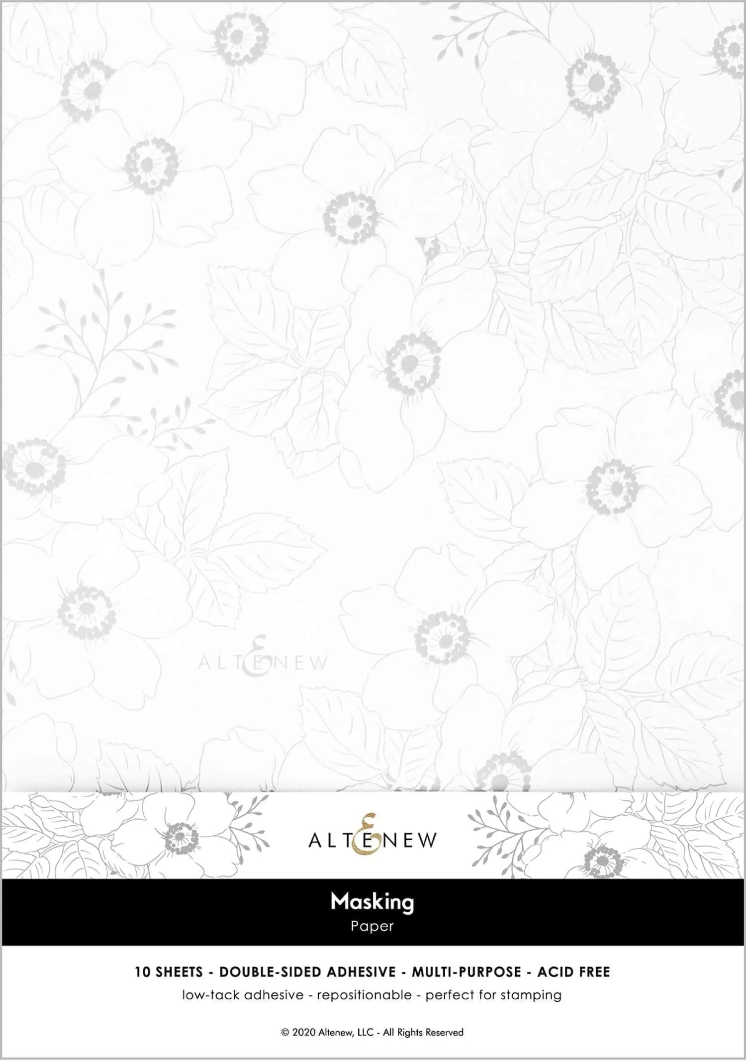 solid bamboo Dreamy Masking Paper And Double-Sided Adhesive Sheets Bundle