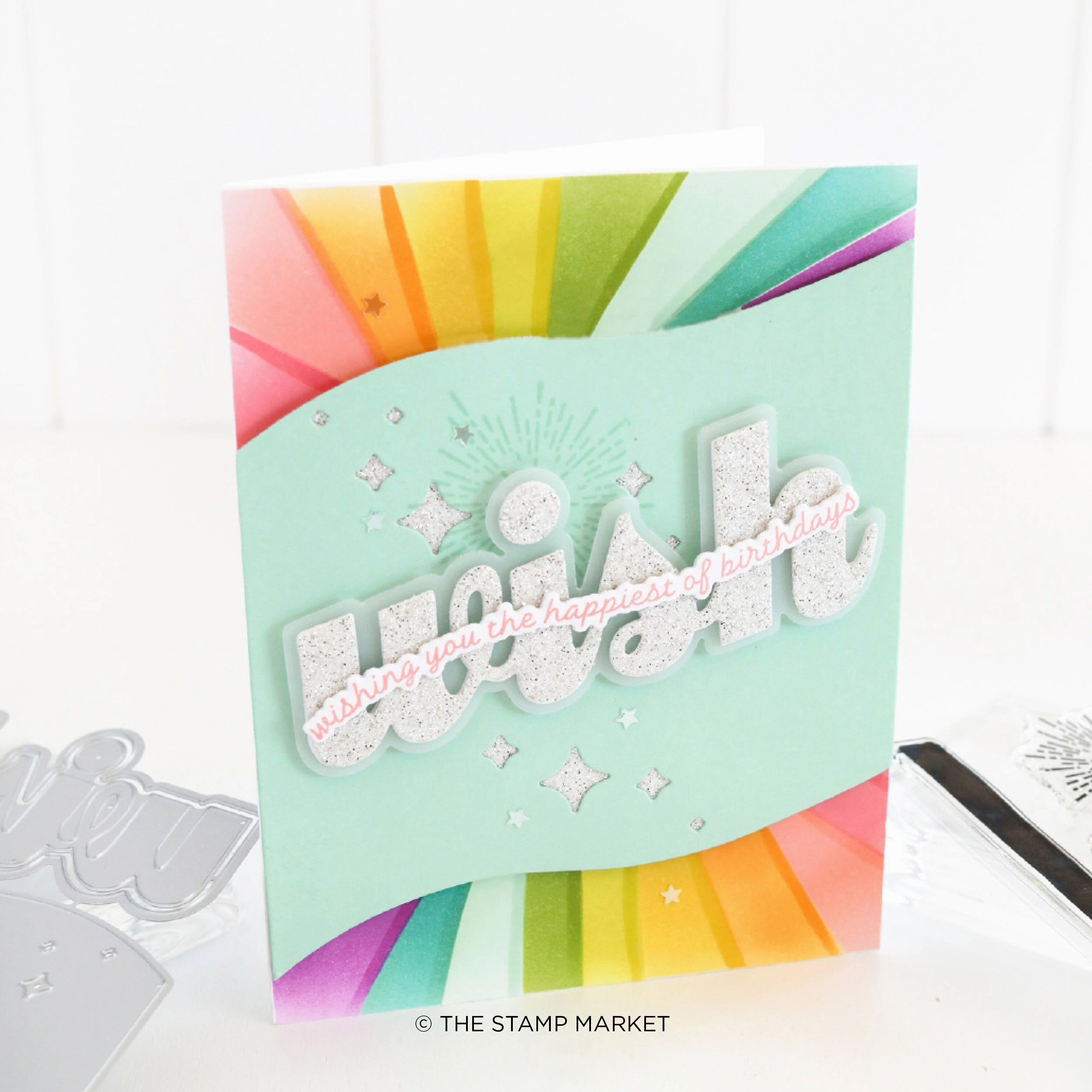 resin leather A Little Birthday Wish Stamp