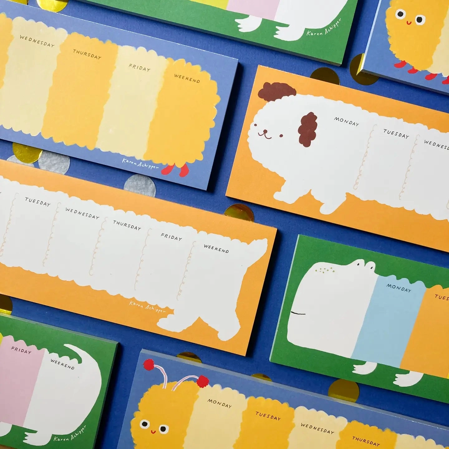 boxed Callie Crocodile Weekly Desk Planner Notepad