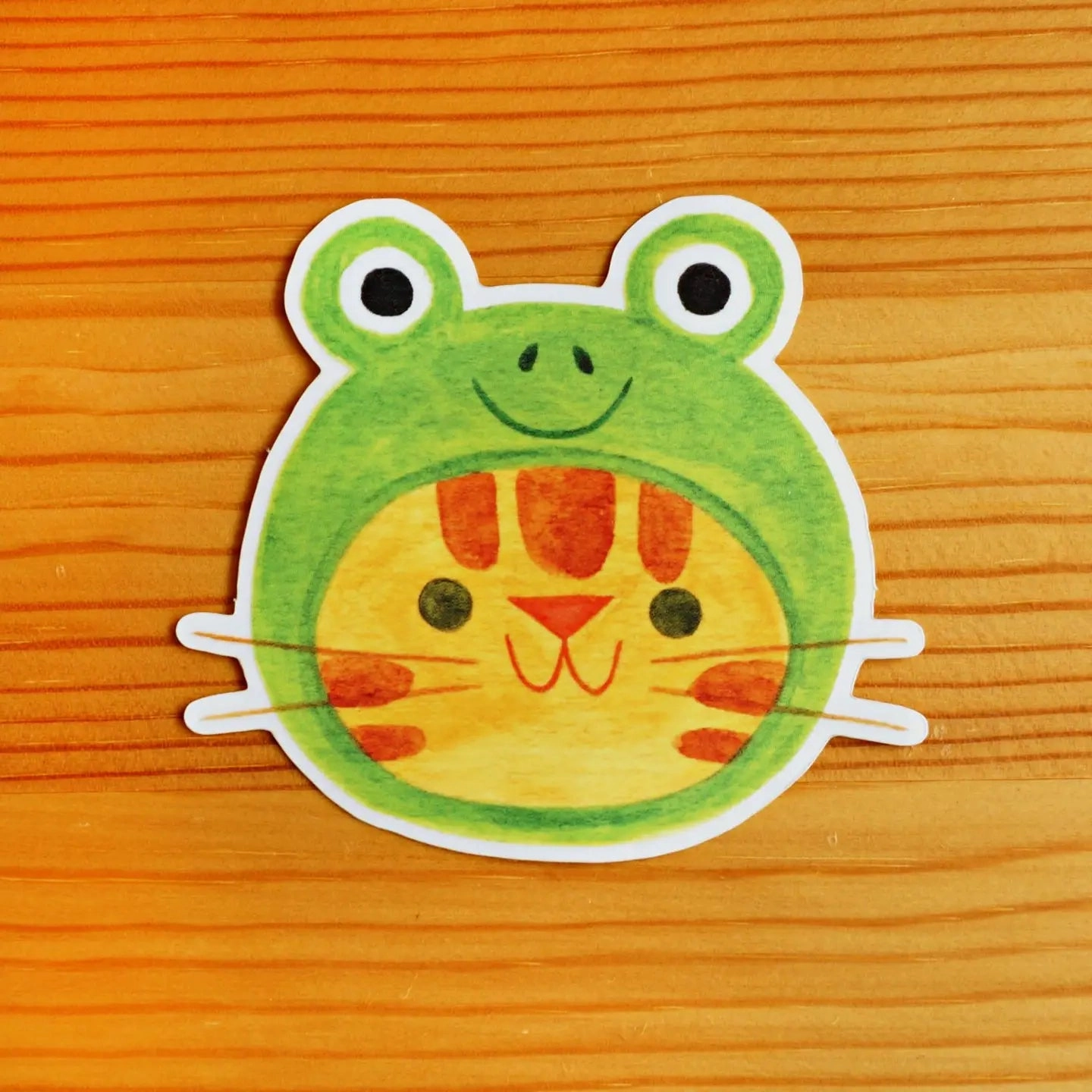 Nellie Le Frog Hat Cat Vinyl Sticker reliable