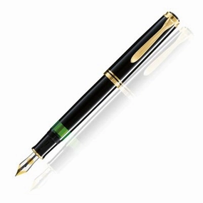 Pelikan Souveran 600 Black/Gold Fountain Pen retro