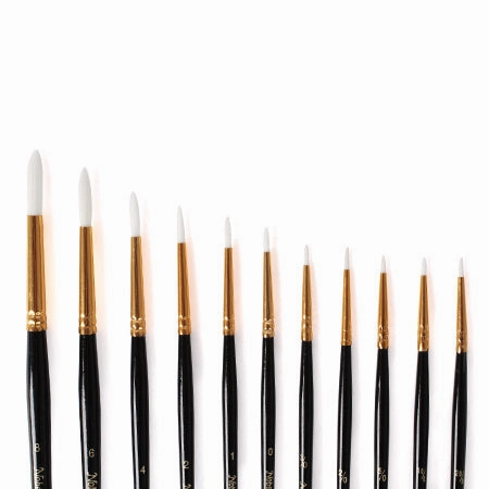 Round Short Handle Paintbrush paper