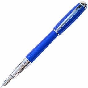 St Dupont Diamond Guilloche Sapphire Fountain Pen mini everyday