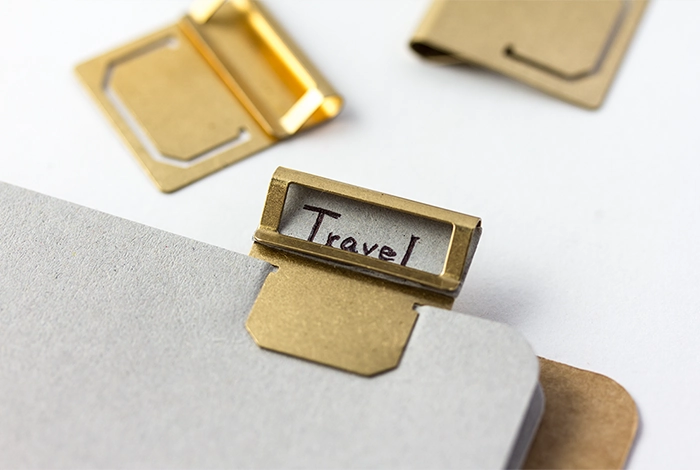 Traveler'S Company Brass Index Clips quickdry