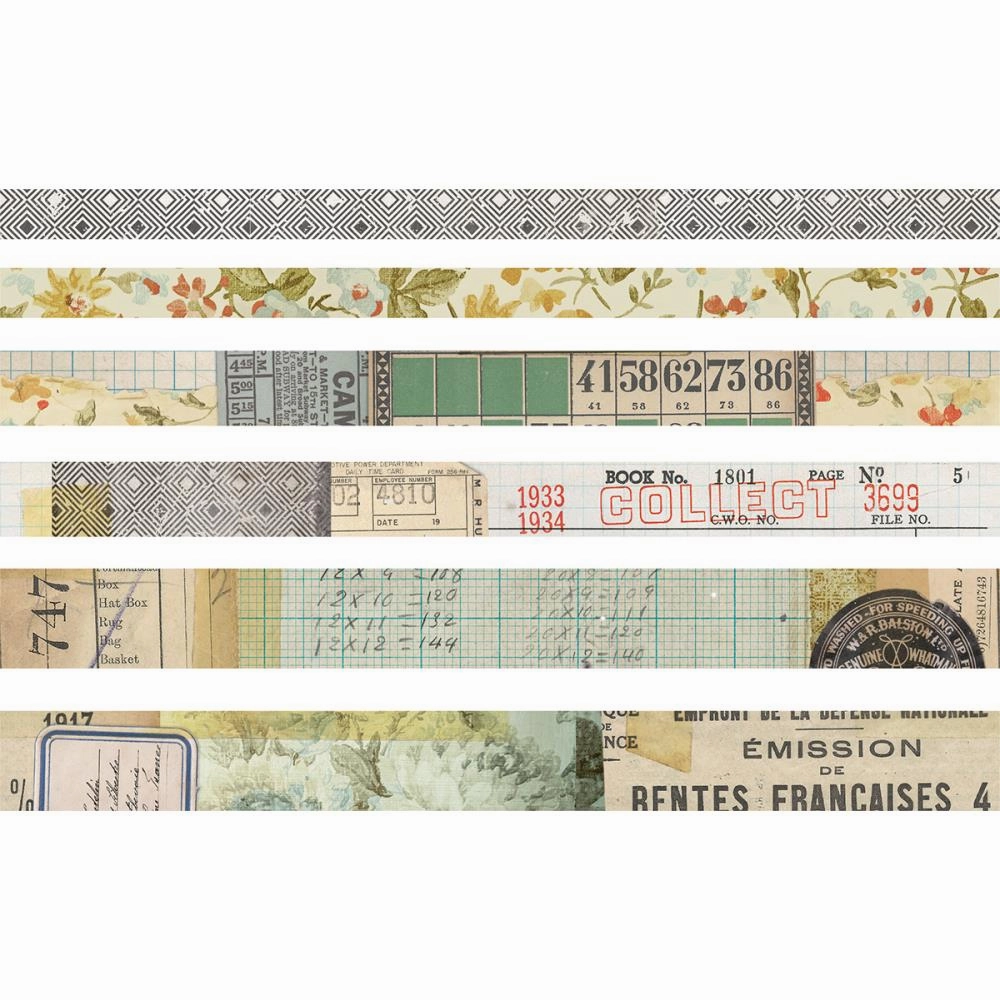 Collector Idea-Ology Design Tape 6/Pkg Tim Holtz vegan