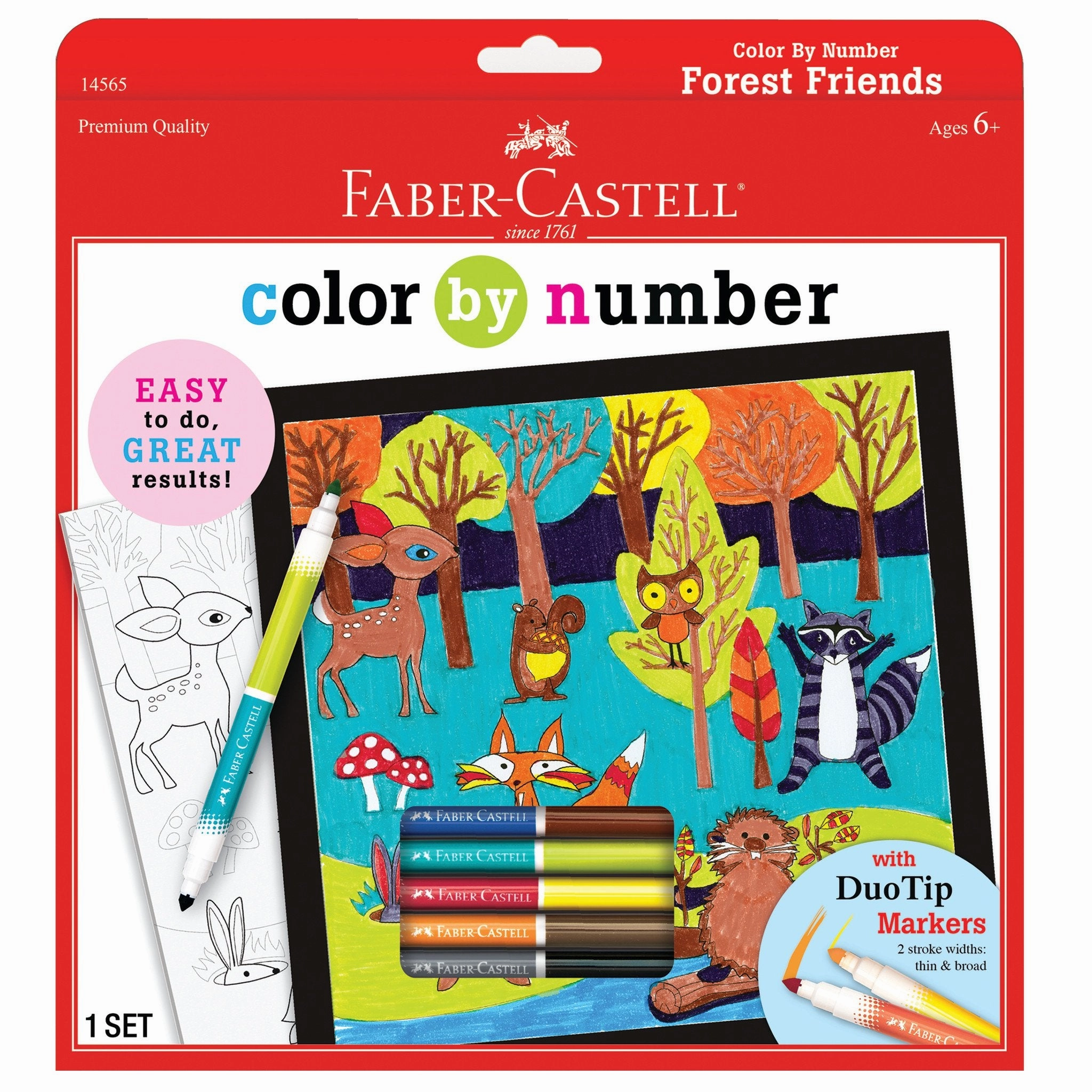 Color By Number - Forest Friends
