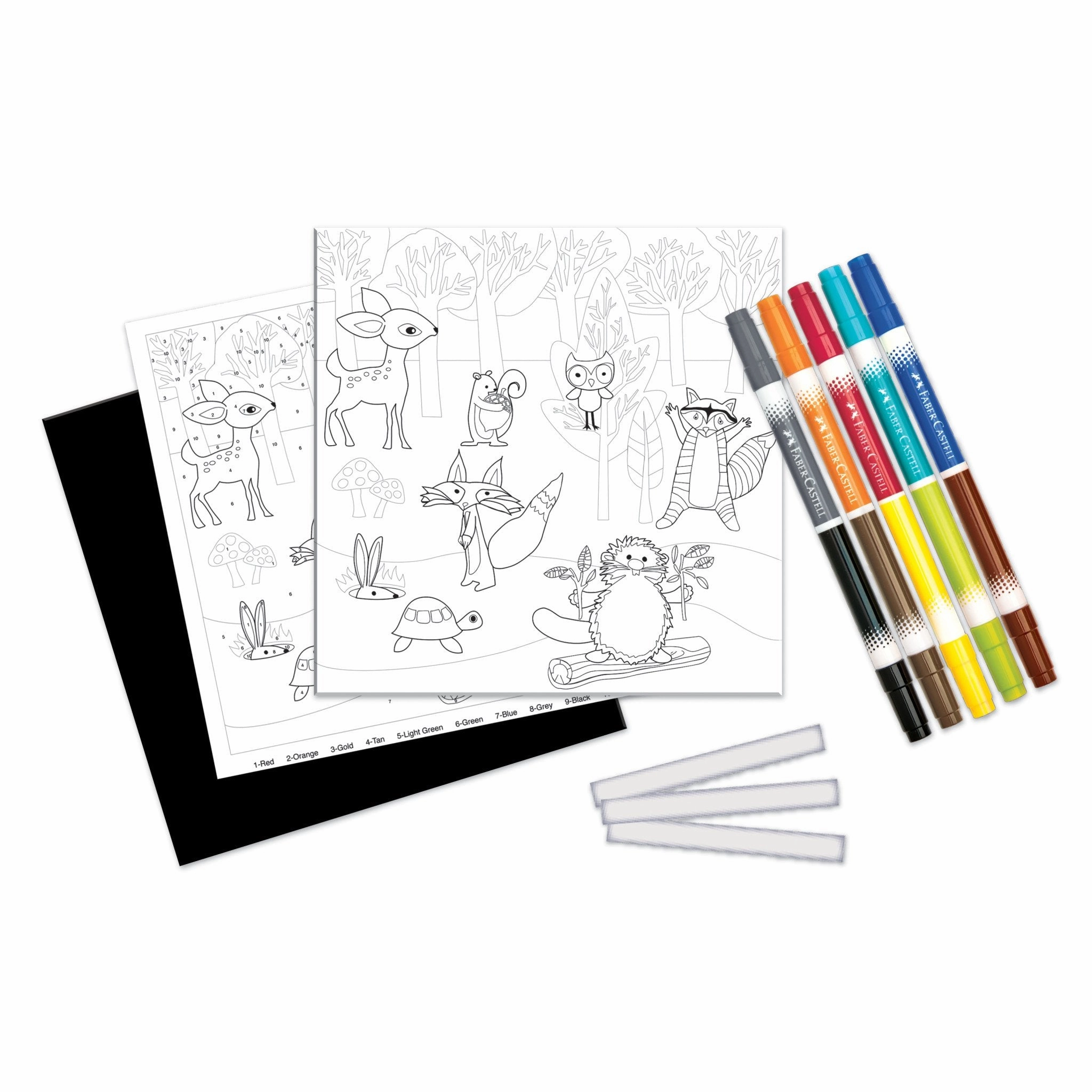 Color By Number - Forest Friends