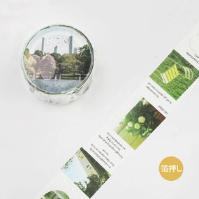heatproof Color City Green Washi Tape