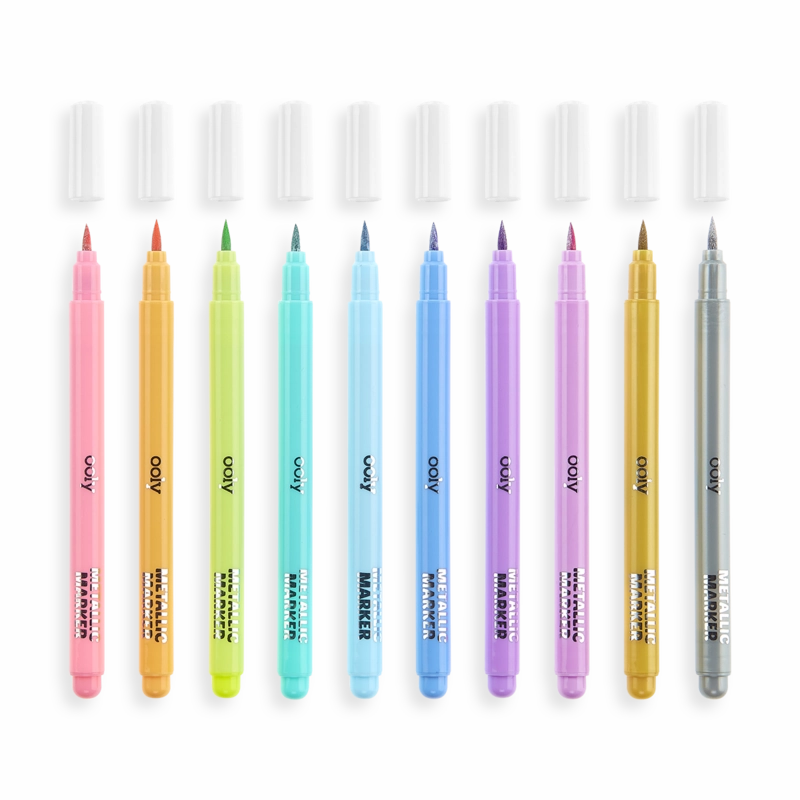 Color Lustre - 10 Metallic Color Brush Markers