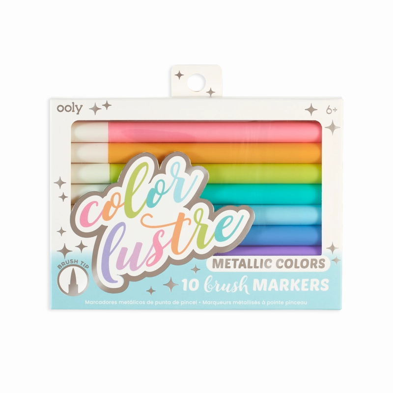 Color Lustre - 10 Metallic Color Brush Markers