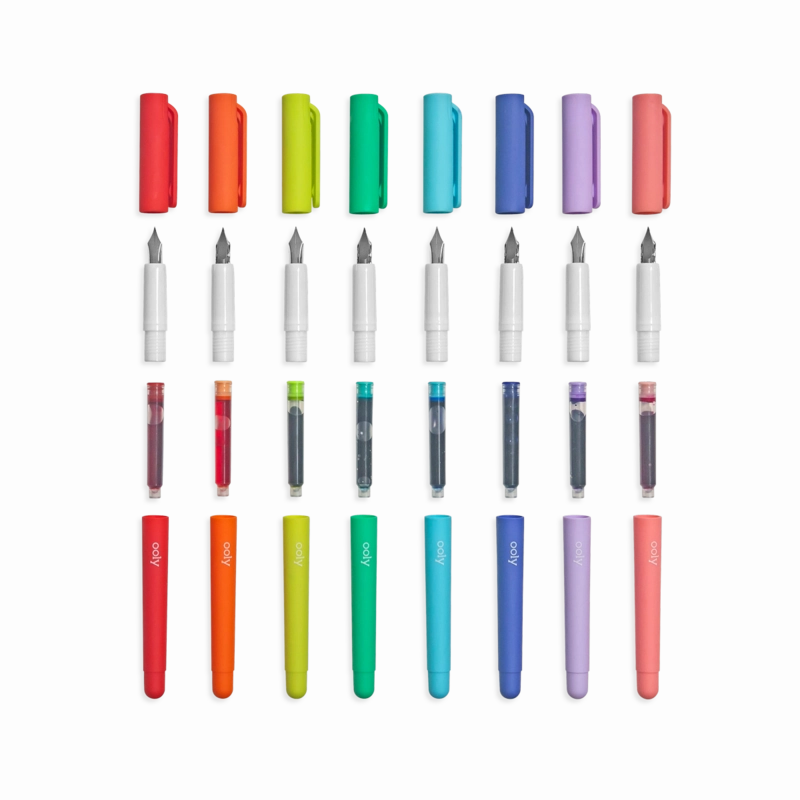 Color Write - 8 Colored Fountain Pens