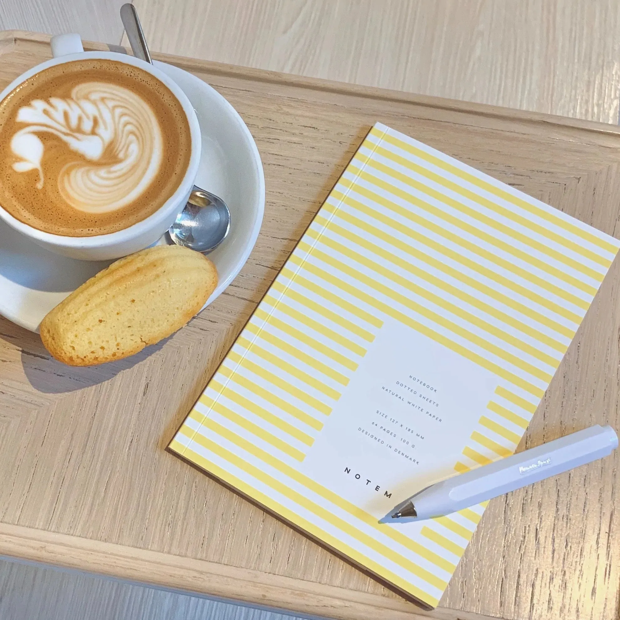 Notem Vita Softcover Notebook - Small, Yellow, Dot Grid pastel modern
