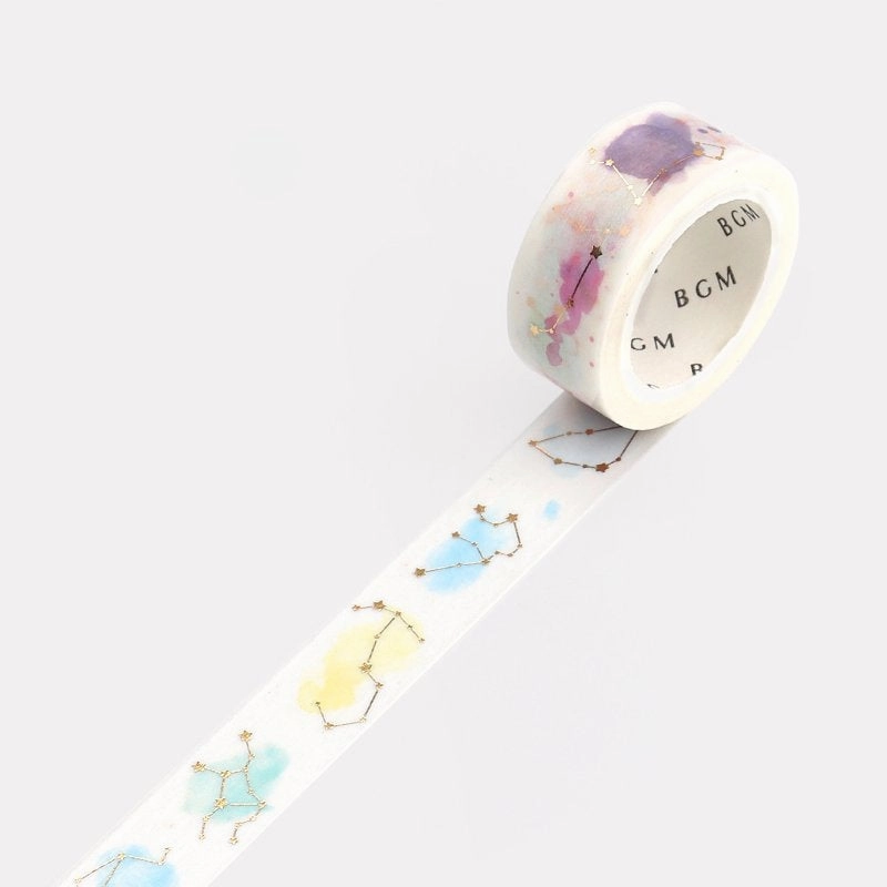 Colorful Constellation Washi Tape Foil Bgm wooden