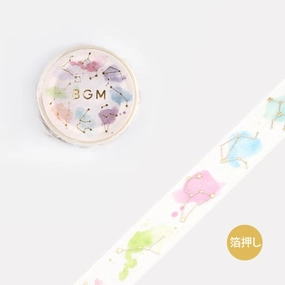 sealed ergonomic Colorful Constellation Washi Tape Foil Bgm