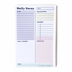muted mini Daily Focus Planner Notepad