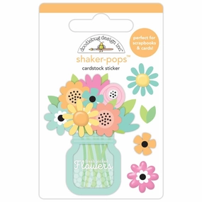 Doodlebug Doodle-Pops 3D Stickers - Spring Bouquet, Butterfly Kisses top