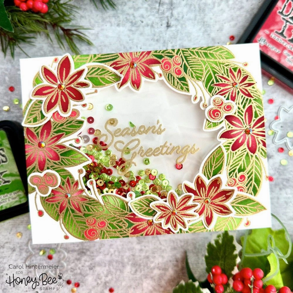 Holiday Wreath - 6X7 Stamp Set - Retiring multipurpose large