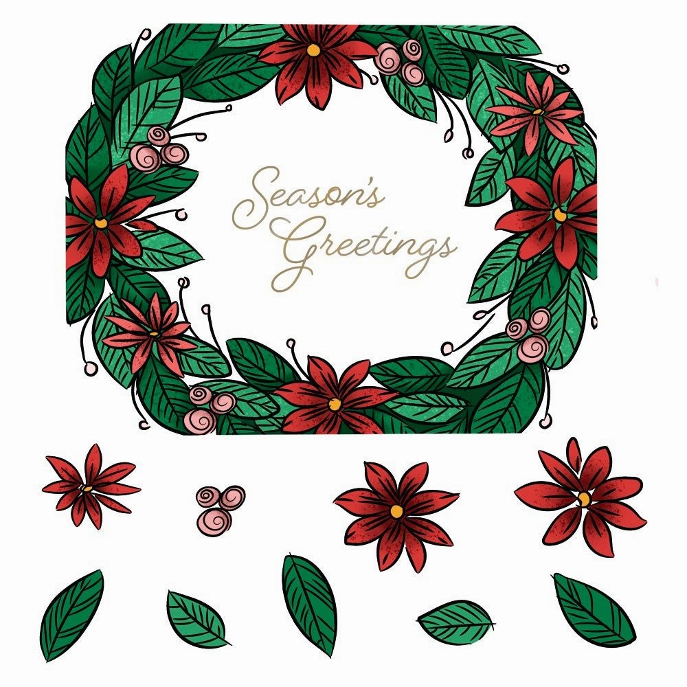 Holiday Wreath - 6X7 Stamp Set - Retiring gift classic