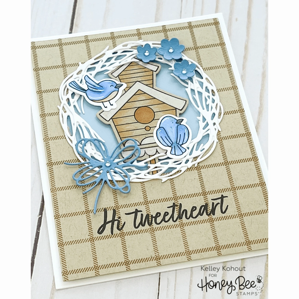 wrapped Little Birdies - 6X8 Stamp Set - Retiring