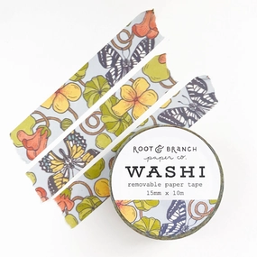 Nasturtium Garden   Swallowtail Butterfly Washi Tape minimalist