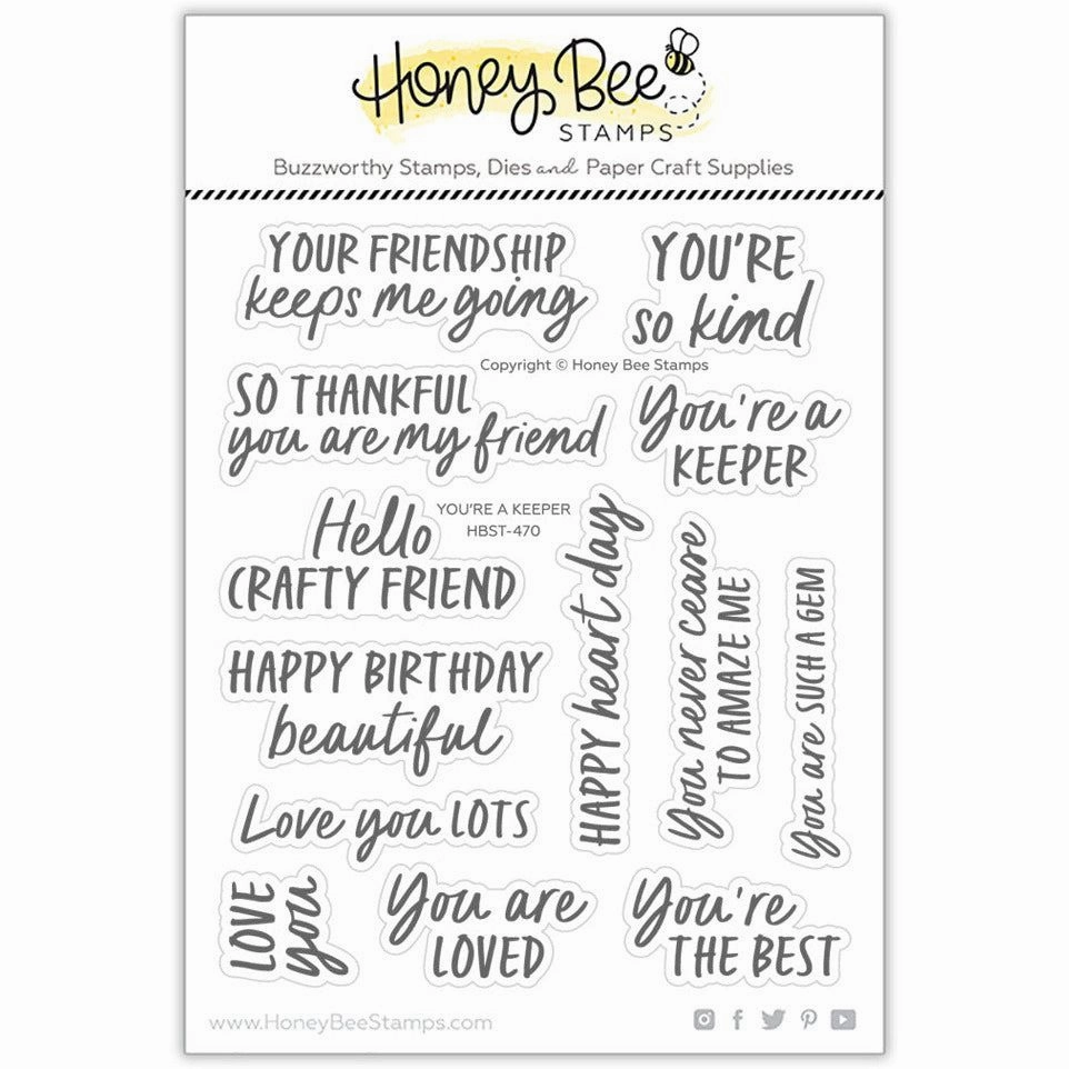 refined springloaded You'Re A Keeper - 5X6 Stamp Set