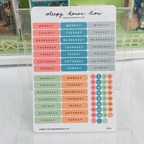 synthetic glass Comfy Cottage Monthly Weekly Kit