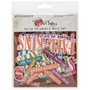 muted kit 49 And Market - Art Options- Spice Chipboard  Word Set