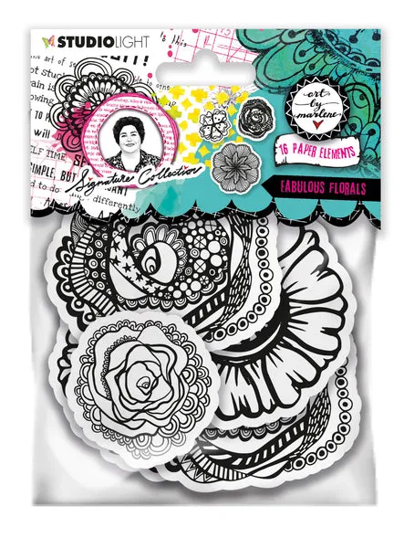 durable giant Art By Marlene Paper Elements-  Fabulous Florals-