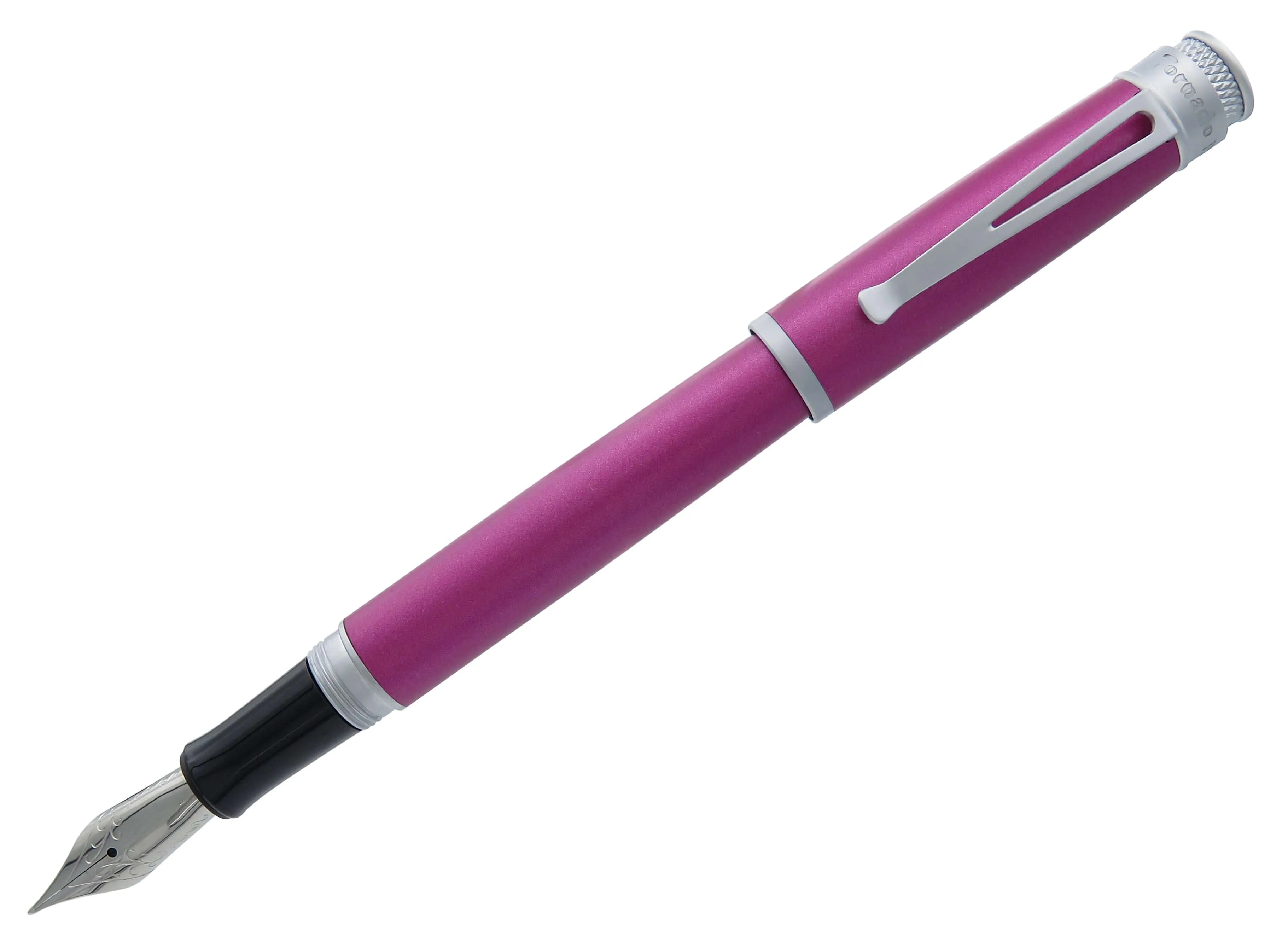 Retro 1951 Tornado Orchid Fountain Pen bright rubber