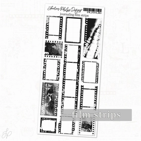 handy rugged Lpd Journaling Film Strips | Classically Chic Basics Sticker Sheet