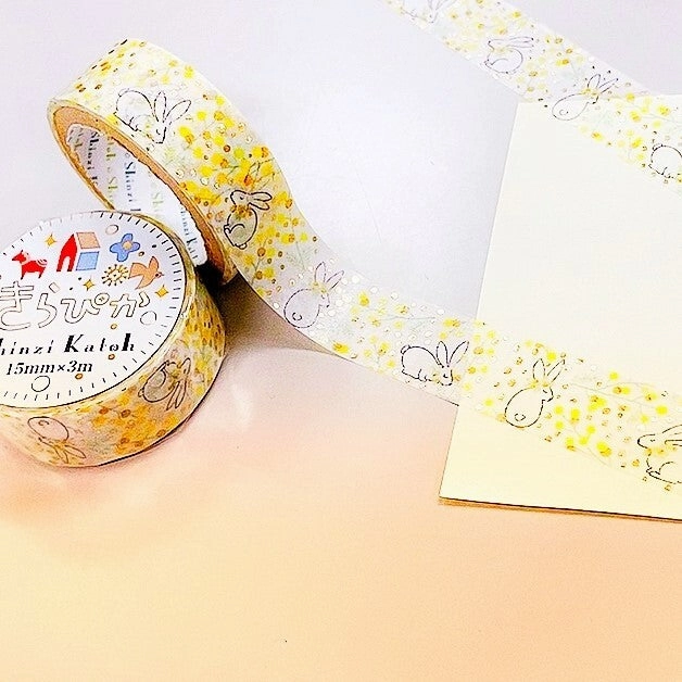 short luxury Mimoza Rabbit Washi Tape Shinzi Katoh Design