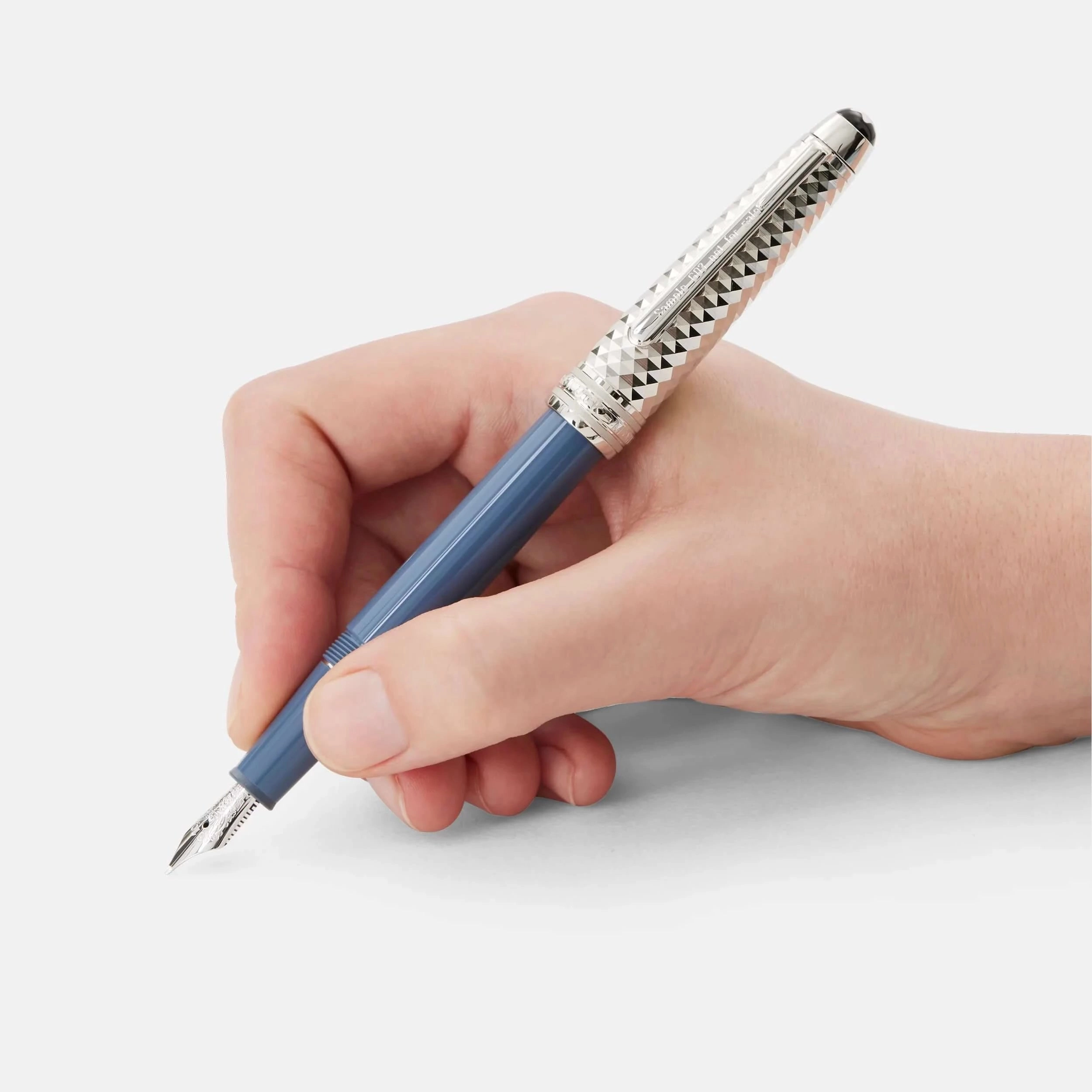 Montblanc Meisterstck Glacier Dou Classique Fountain Pen mini metallic