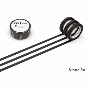 Mt Slim Matte Black Washi Tapes trendy