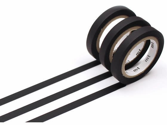 resin Mt Slim Matte Black Washi Tapes