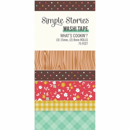 What'S Cookin' ? Washi Tape 5/Pkg boxed strong