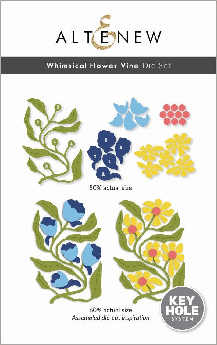 paper stackable Whimsical Flower Vine Die Set