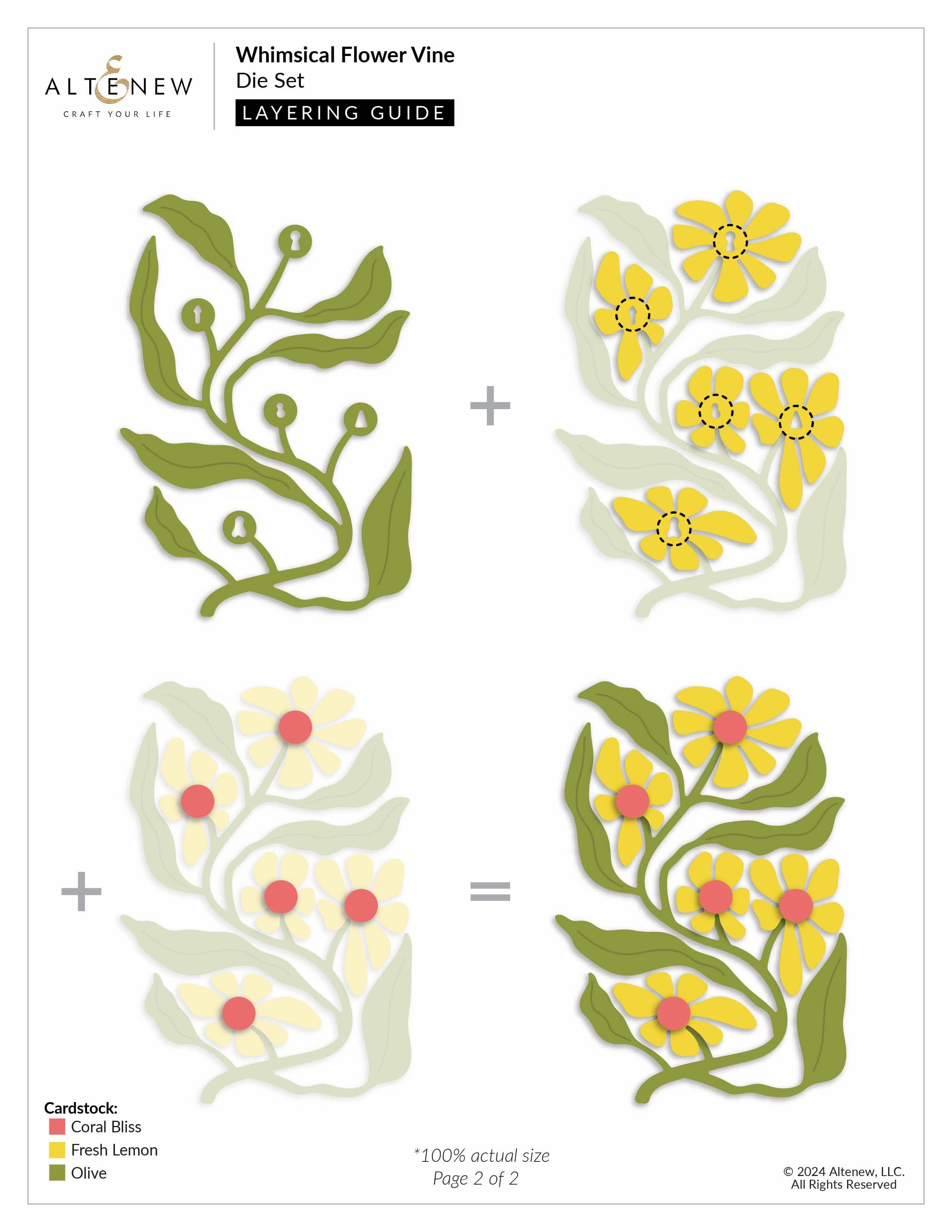 plastic kit Whimsical Flower Vine Die Set