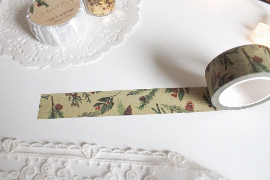 luxury Conifer Berry Washi Tape